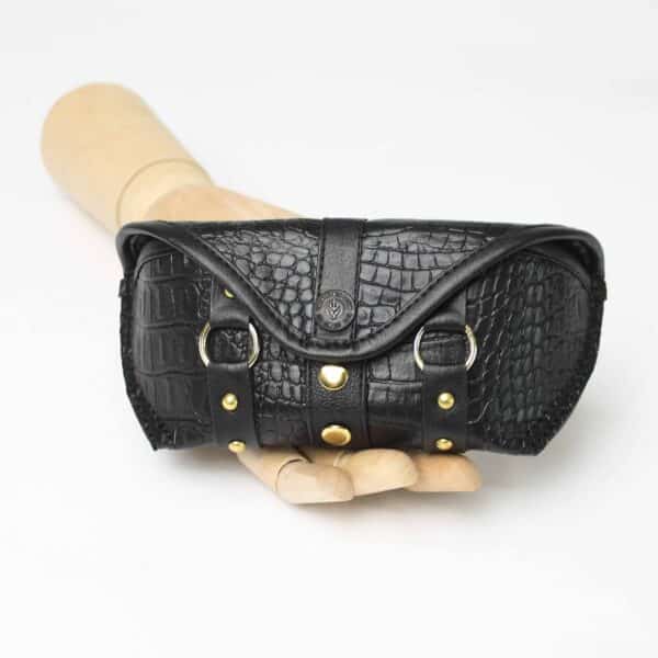 Brillenetui: Golden Black Croc – Bild 3