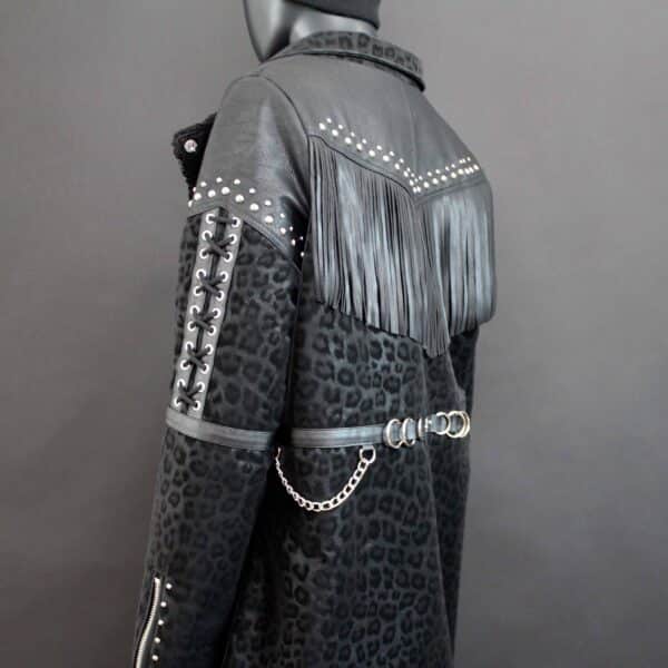 Handmade Coat: Leo Leather Fringe - Gr.L – Bild 9