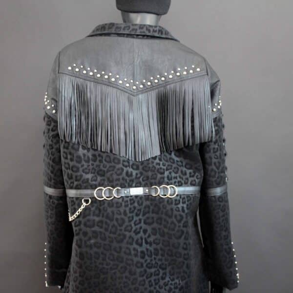 Handmade Coat: Leo Leather Fringe - Gr.L – Bild 7