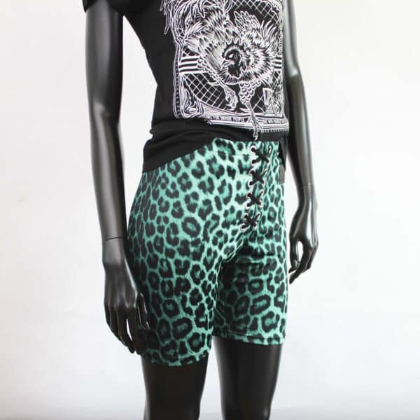 Handmade Shorts: Lace-Up Turquoise Wild – Bild 5