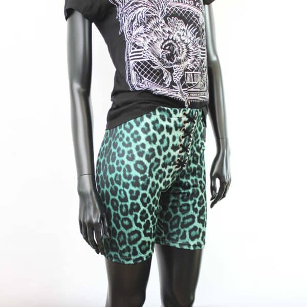 Handmade Shorts: Lace-Up Turquoise Wild – Bild 2