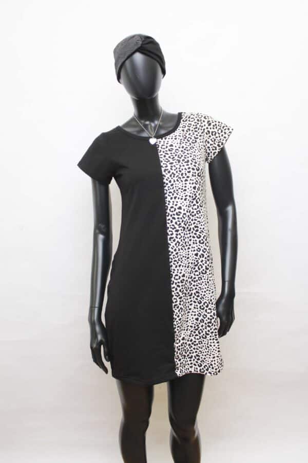 Handmade Dress: Black&White Wild Split – Bild 2