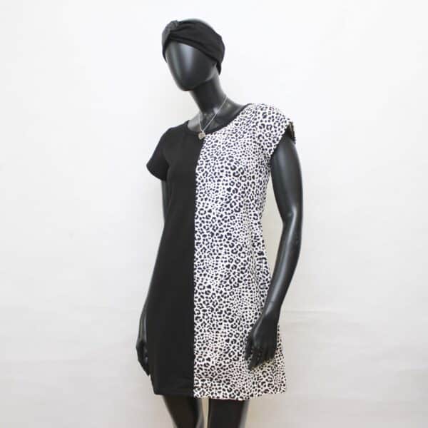 Handmade Dress: Black&White Wild Split – Bild 4