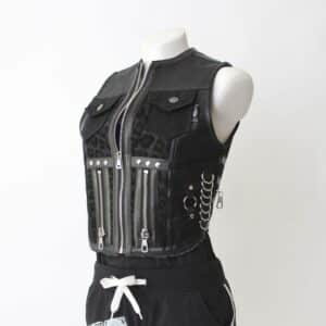 Jeansweste: Gr.XS- Black Wild Zip