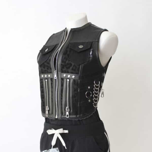 Jeansweste: Gr.XS- Black Wild Zip