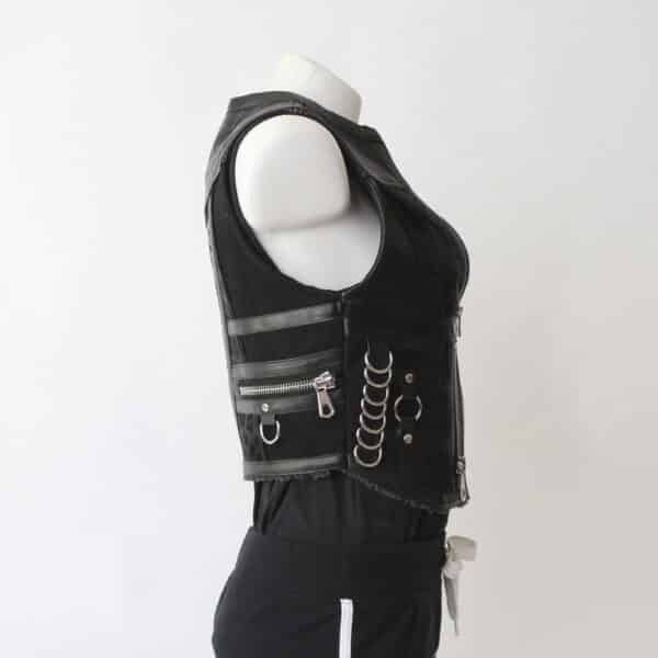 Jeansweste: Gr.XS- Black Wild Zip – Bild 3