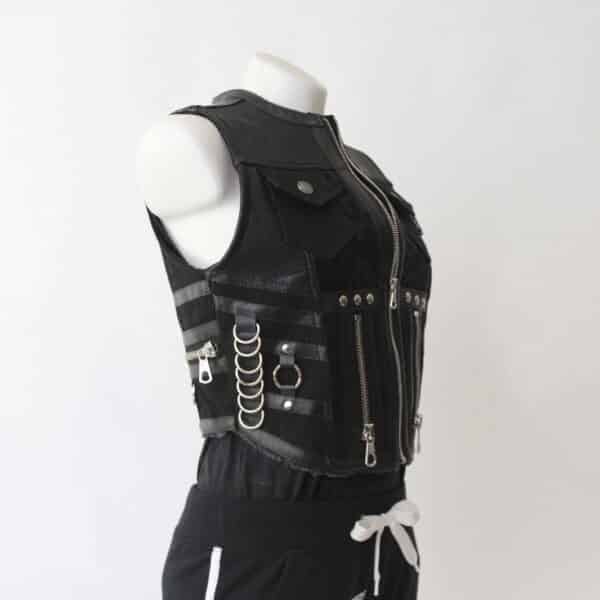 Jeansweste: Gr.XS- Black Wild Zip – Bild 2