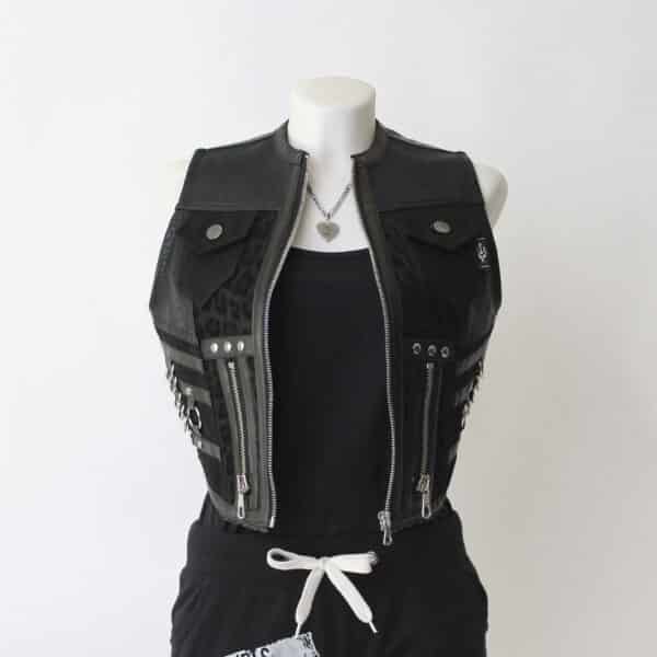 Jeansweste: Gr.XS- Black Wild Zip – Bild 11
