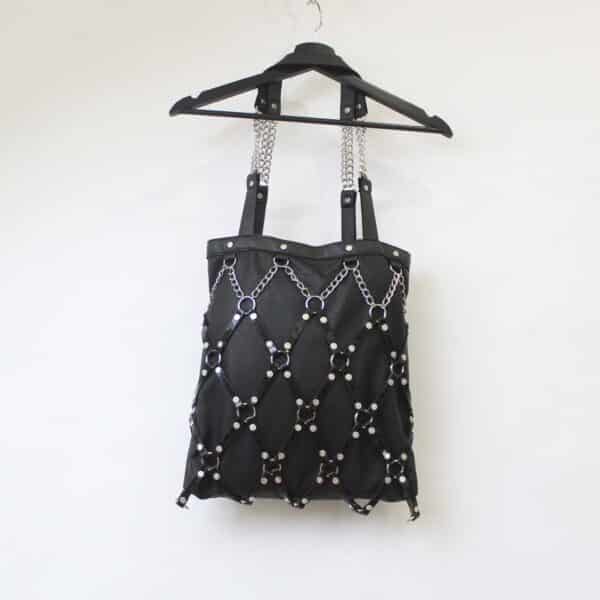 Studded Bag- Leopard Chains