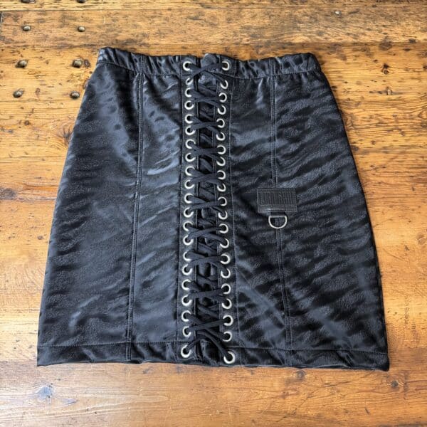 Lace-Up Skirt: Black Tiger