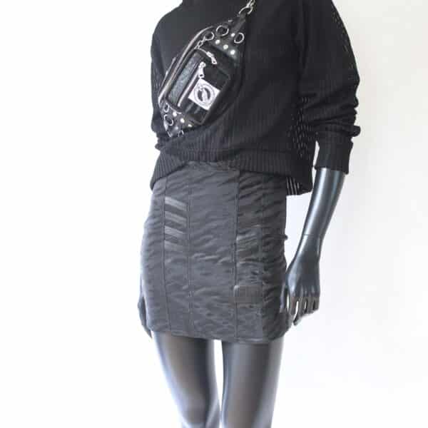 Stretch Skirt: Black Zebra