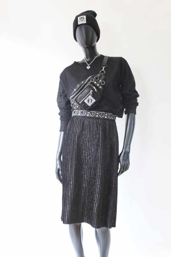 Plissee Skirt: Black Leo – Bild 3