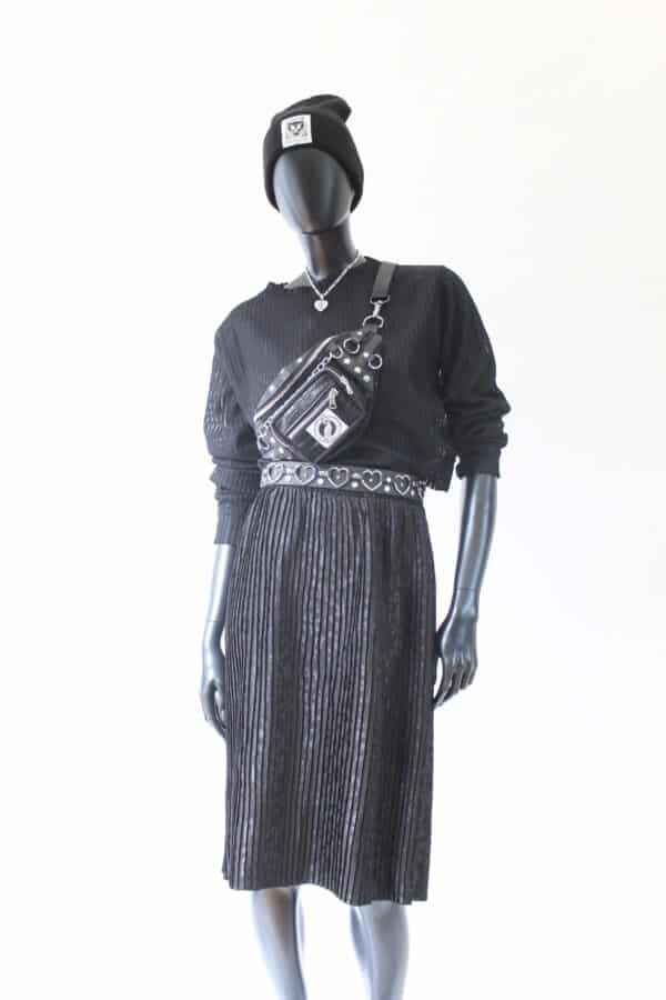Plissee Skirt: Black Leo – Bild 2