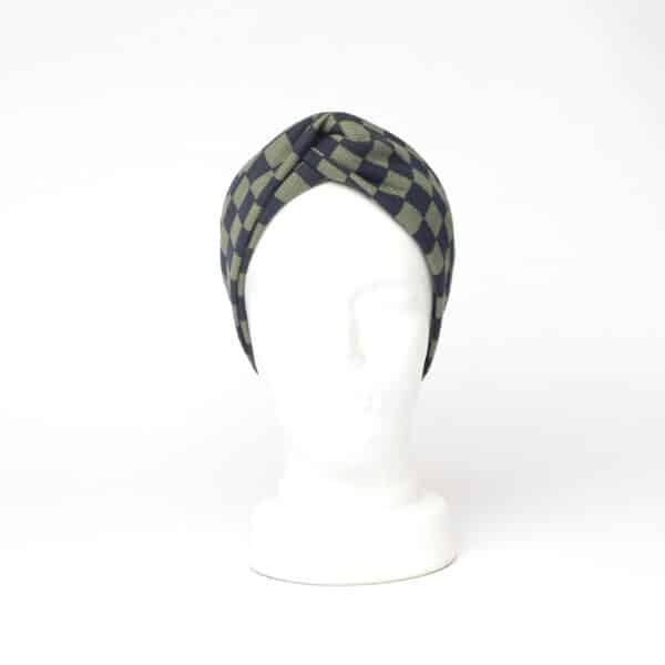 Pre-Order Headband Turban: Olive Check