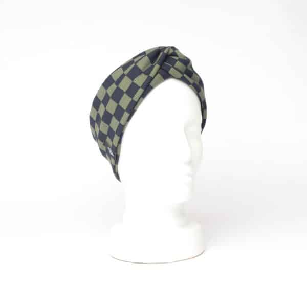 Pre-Order Headband Turban: Olive Check – Bild 2