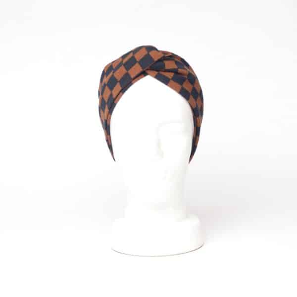 Pre-Order Headband Turban: Rusty Check
