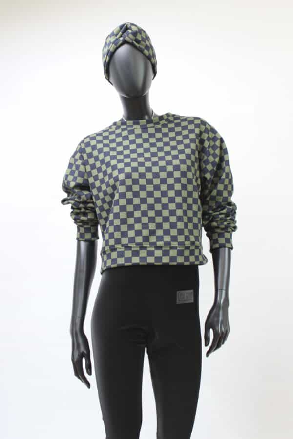Handmade Sweater Olive Check – Bild 9