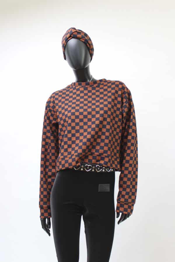 Handmade Sweater Rust Check