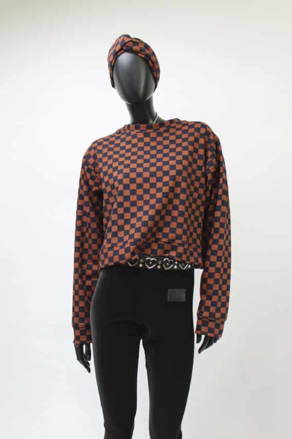 Handmade Sweater Rust Check – Bild 3