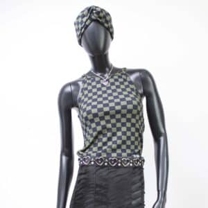 Handmade TankTop: Olive Check