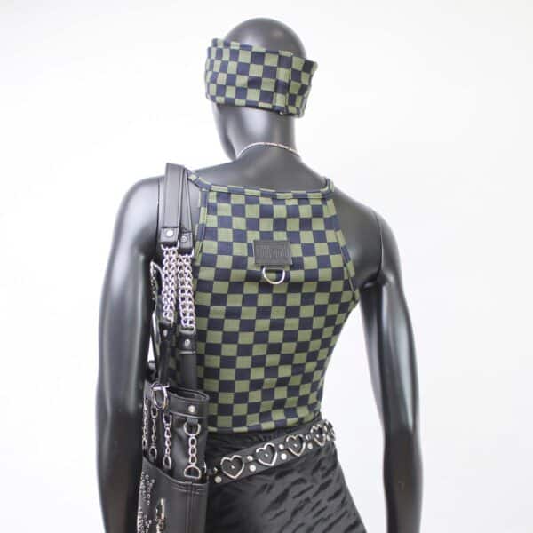 Handmade TankTop: Olive Check – Bild 4