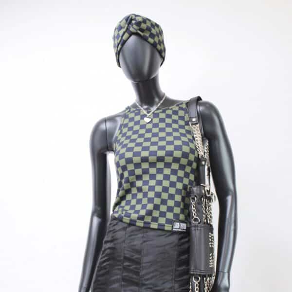 Handmade TankTop: Olive Check – Bild 2