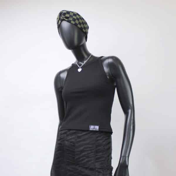 Handmade TankTop: Black Rib