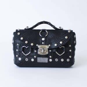 Studded Small Bag: Croc Hearts