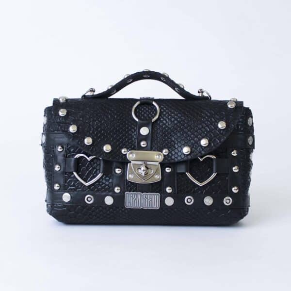 Studded Small Bag: Croc Hearts