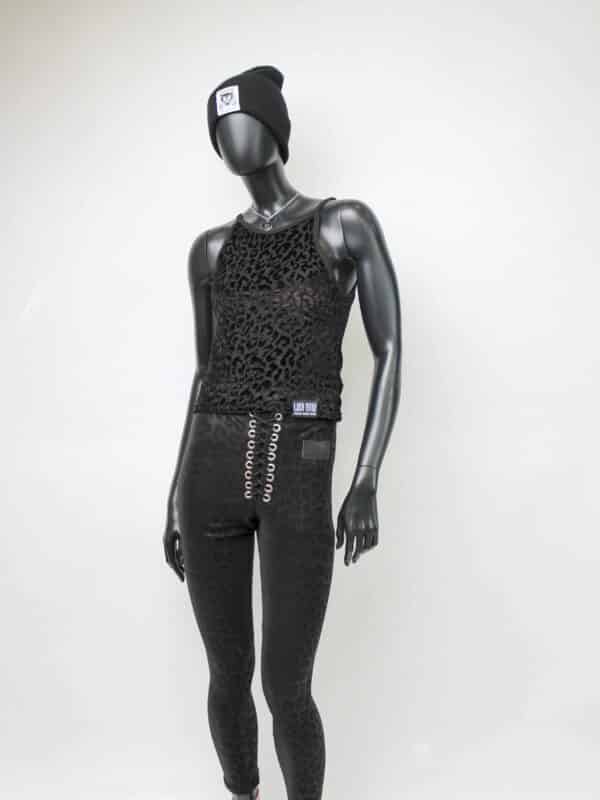 Handmade doublelayer TankTop: Black Velvet Flock – Bild 8