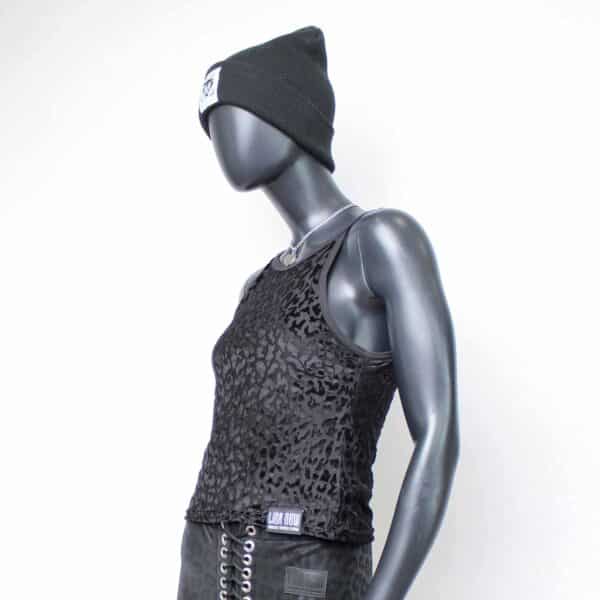 Handmade doublelayer TankTop: Black Velvet Flock – Bild 5