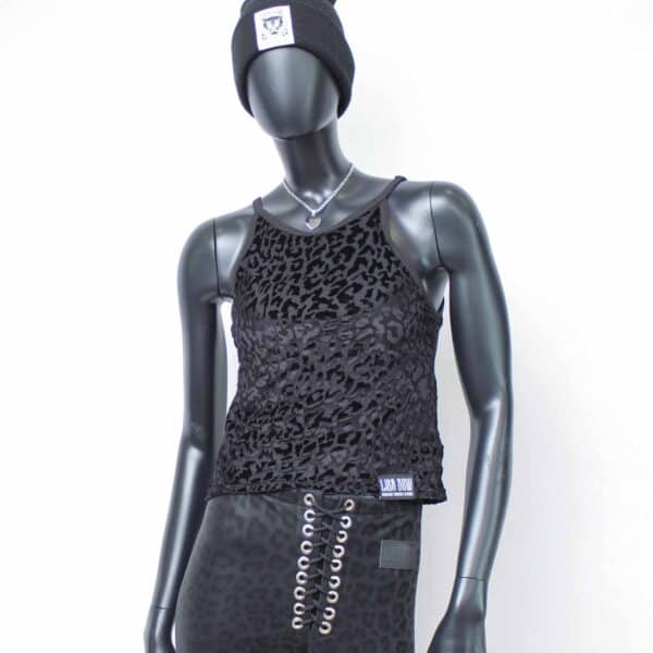Handmade doublelayer TankTop: Black Velvet Flock – Bild 3