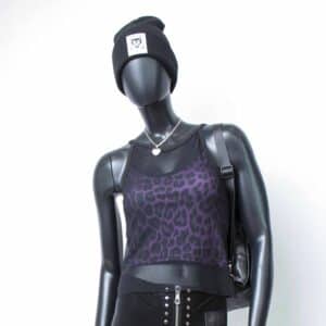 Handmade doublelayer TankTop: Violet Wild Mesh