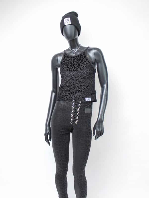 Handmade doublelayer TankTop: Black Velvet Flock – Bild 10