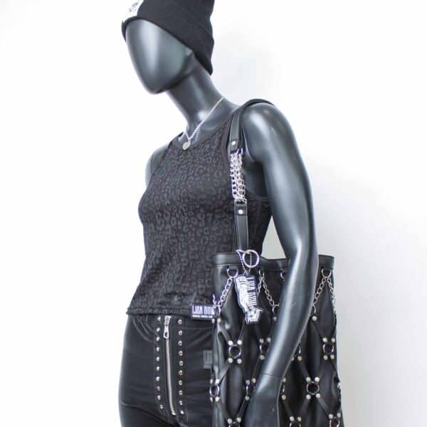 Handmade doublelayer TankTop: Black Leo Mesh – Bild 4