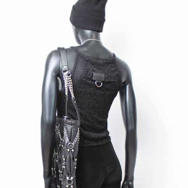 Handmade doublelayer TankTop: Black Leo Mesh – Bild 3