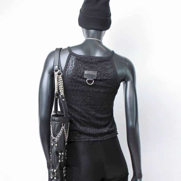 Handmade doublelayer TankTop: Black Leo Mesh – Bild 2