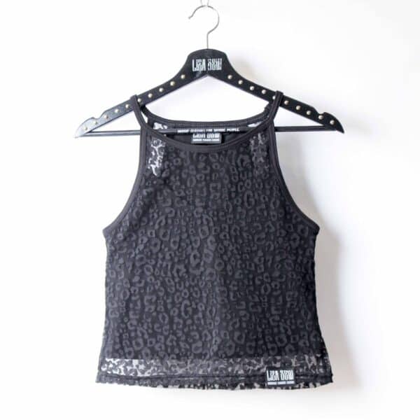 Handmade doublelayer TankTop: Black Leo Mesh – Bild 6