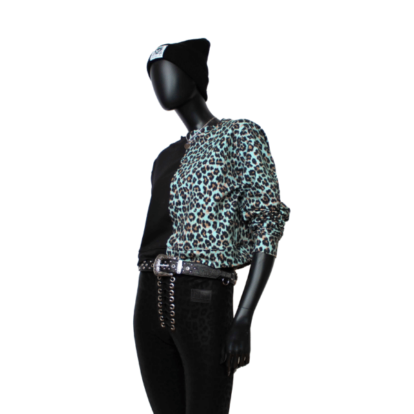 Handmade Sweater Blue Leo Split – Bild 2