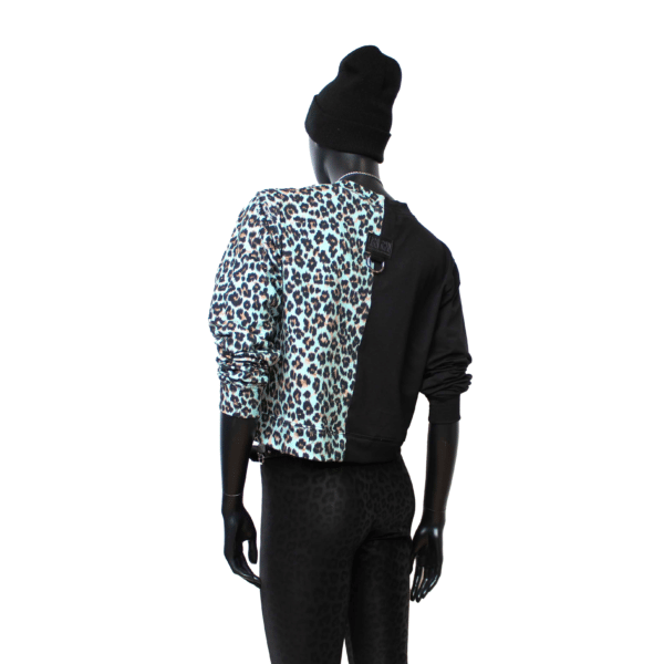 Handmade Sweater Blue Leo Split – Bild 3