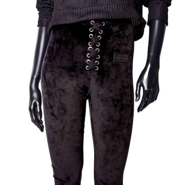 Handmade Leggings: Black Velvet