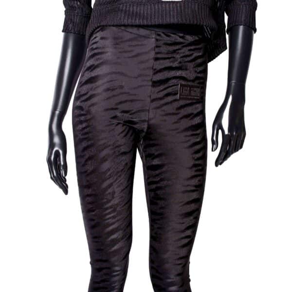 Handmade Leggings: Black Tiger