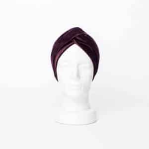 Headband Turban: Velvet Wine