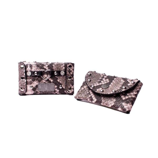 Studded Small Wallet - Rose