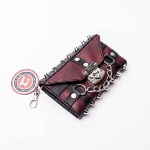 Portemonnaie: Burgundy Spikes