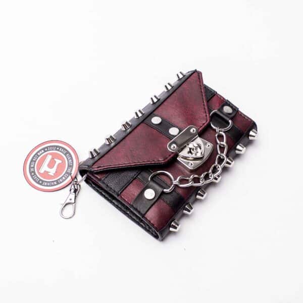 Portemonnaie: Burgundy Spikes
