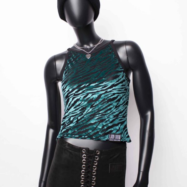 Handmade TankTop: Seetrough Velvet Tiger – Bild 4