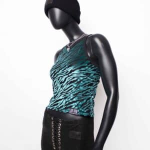 Handmade TankTop: Seetrough Velvet Tiger