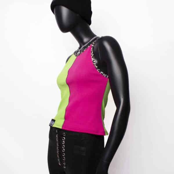 Handmade TankTop: Pink Poison Split – Bild 4