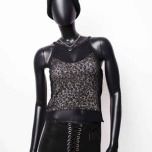 Handmade doublelayer TankTop: Wild Green Rib